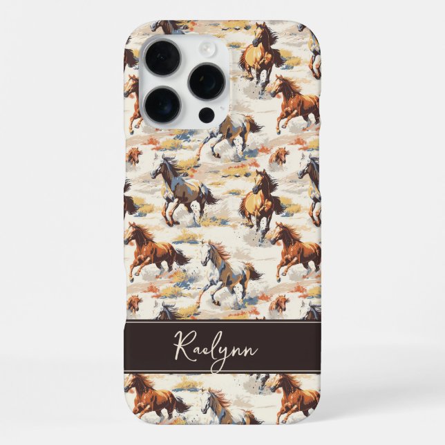 Sunset Horses  iPhone Case (Back)