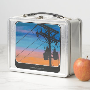'Sunset Hum' Painting on a  Metal Lunch Box