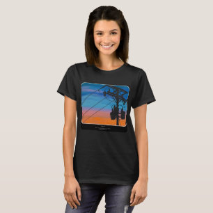 'Sunset Hum' Painting on a T-Shirt
