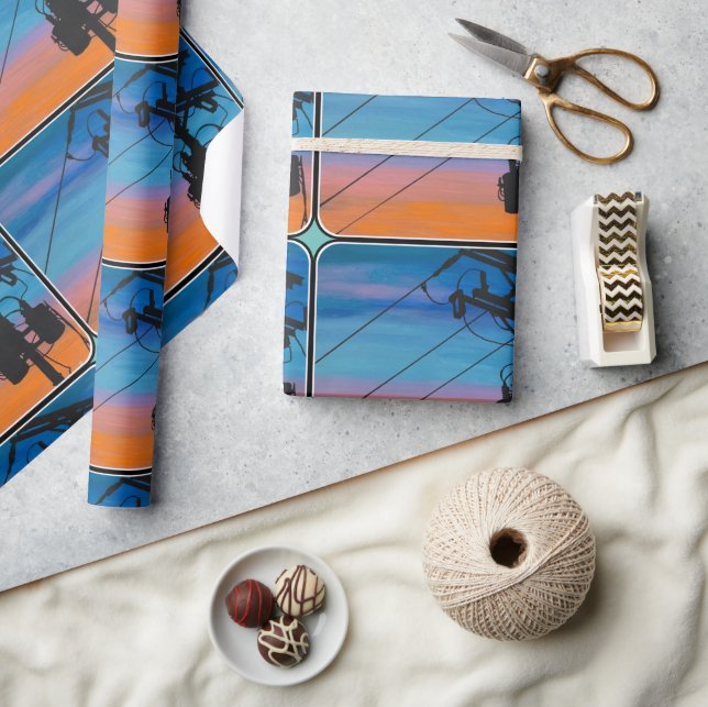 'Sunset Hum' Painting on a  Wrapping Paper (Crafts)