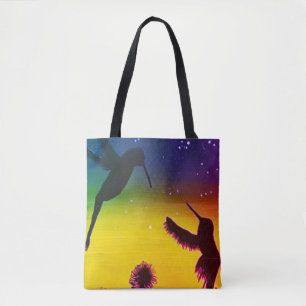 Sunset Hummingbirds Tote Bag