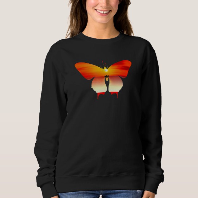 Sunset In A Butterfly Sweatshirt (Front)