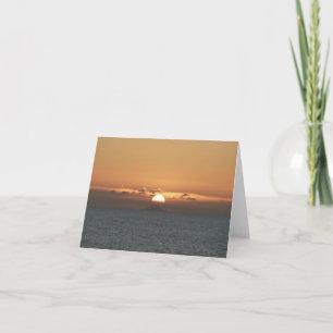Sunset in Antigua I Seascape Photography Card