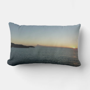 Sunset in Antigua II Island Seascape Lumbar Pillow