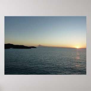 Sunset in Antigua II Island Seascape Poster