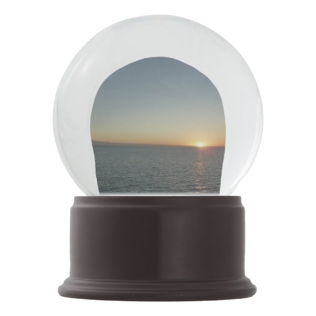 Sunset in Antigua II Island Seascape Snow Globe (Front)
