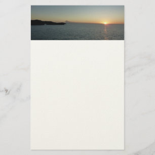 Sunset in Antigua II Island Seascape Stationery