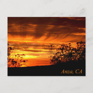 Sunset in Anza, California Postcard