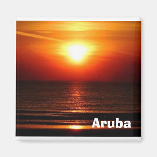 sunset in Aruba Magnet