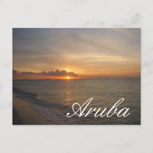Sunset in Aruba Postcard