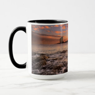 Sunset In Barcelona Mug