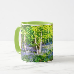 Sunset in blue forest mug