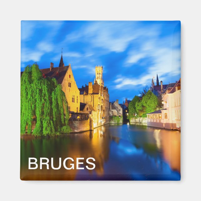 Sunset in Bruges. Belgium Magnet (Front)