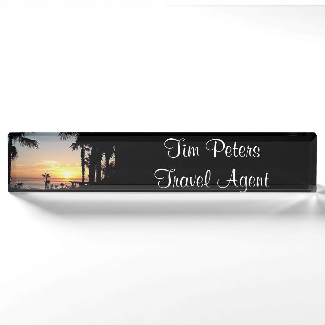 Sunset in Cabo Nameplate (Front)