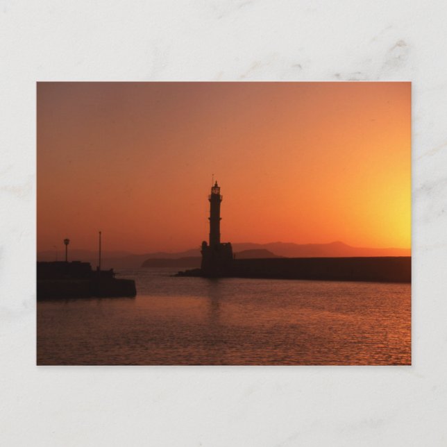 Sunset in Chania Postcard (Front)