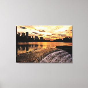 Sunset In City Londrina Canvas Print