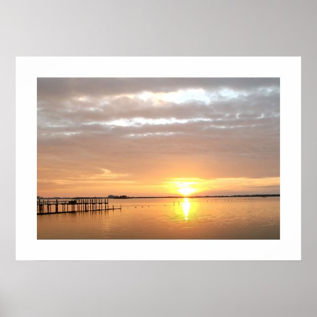 Sunset in Dunedin, Florida Poster (Front)