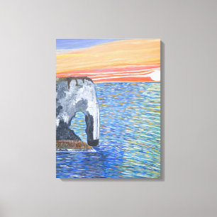 Sunset in France canvas Print