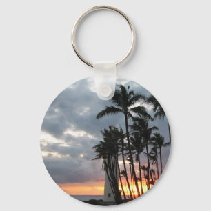 Sunset in Hawaii Keychain
