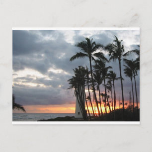 Sunset in Hawaii Postcard