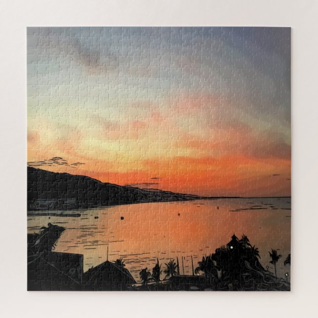 Sunset in Jamaica Jigsaw Puzzle (Vertical)