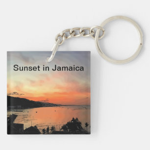 Sunset in Jamaica Keychain