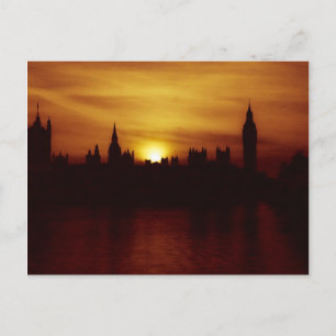 Sunset in London Postcard
