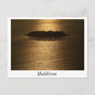 Sunset in Maldives Postard Postcard