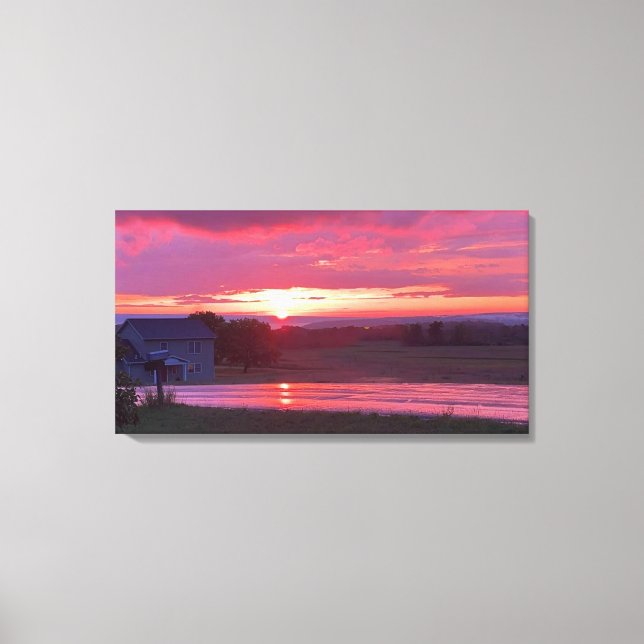 SUNSET IN NEW YORK STATE  CANVAS PRINT (Front)