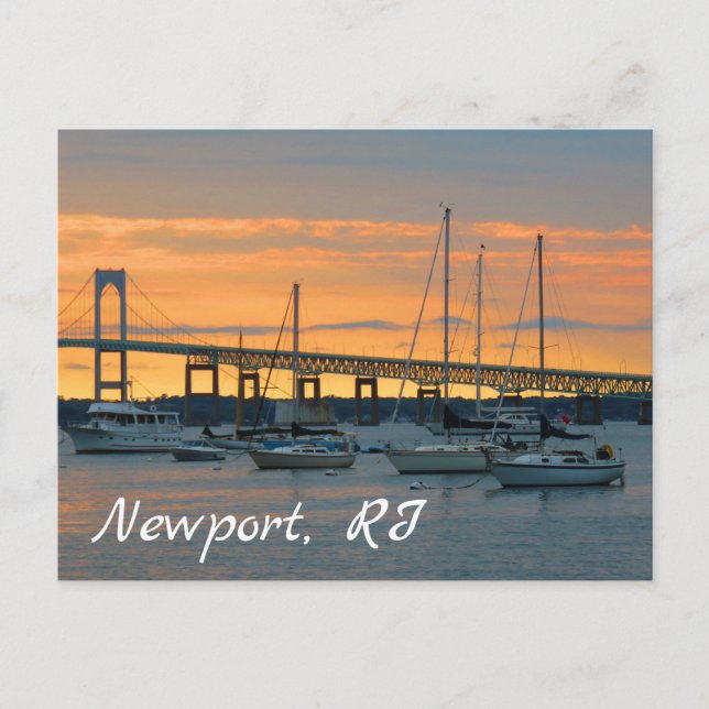 Sunset in Newport, Rhode Island Postcard (Front)