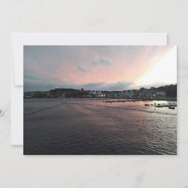 Sunset in Norway Greeting Card (Front)