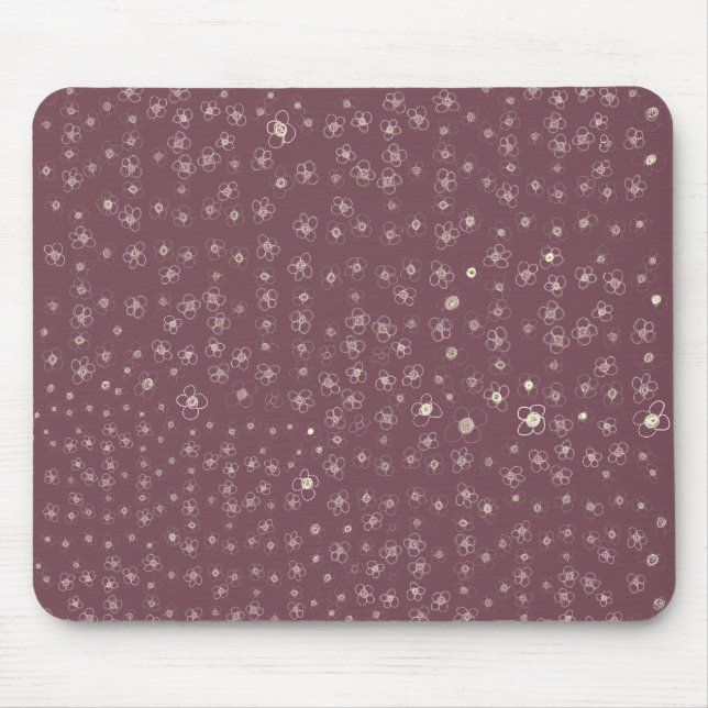 Sunset in Odense X Hand drawn doodle floral Mouse Pad (Front)