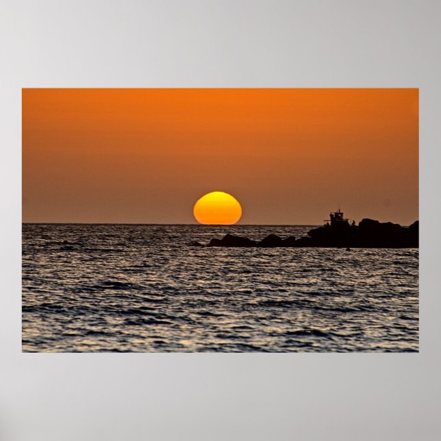 Sunset in Paphos, Cyprus (2532) Poster (Front)