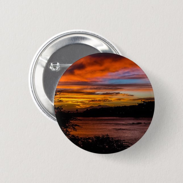 Sunset in Praia, Cape Verde 2 Inch Round Button (Front & Back)