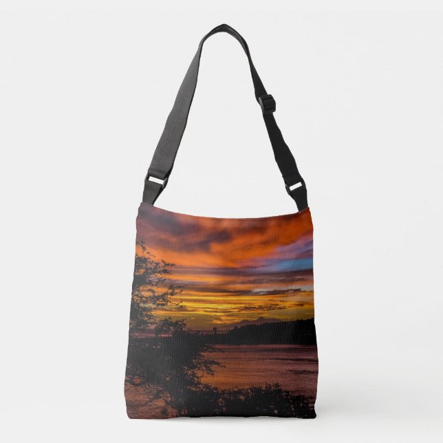 Sunset in Praia, Cape Verde Crossbody Bag (Front)