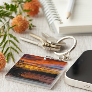 Sunset in Praia, Cape Verde Keychain