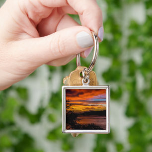 Sunset in Praia, Cape Verde Keychain
