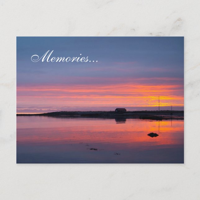Sunset in Reykjavik Postcard (Front)