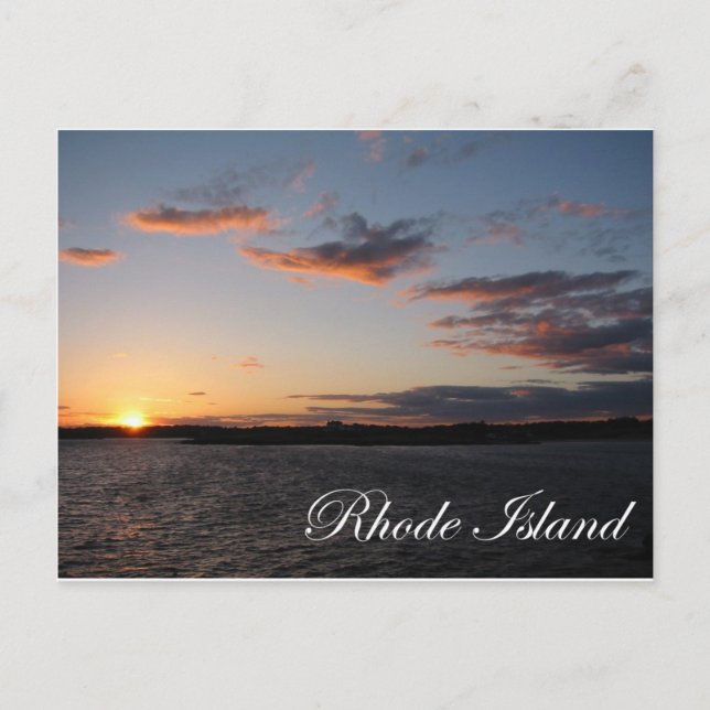 Sunset in Rhode Island Postcard (Front)