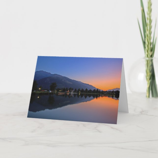 Sunset In Salzburg Uttendorf Card (Front)
