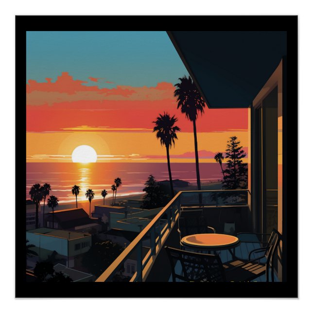 SUNSET IN SANTA MONICA #1 POSTER (Front)