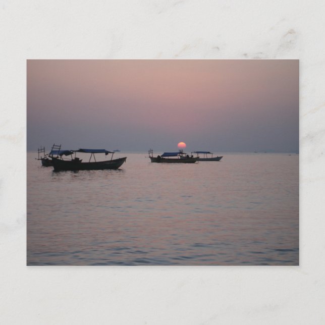 Sunset in Sihanoukville, Cambodia Postcard (Front)