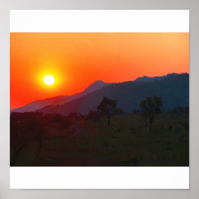 Sunset in South Africa Poster (Front)