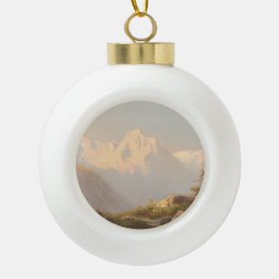 Sunset in the Mountains – Carl Lafite Ceramic Ball Christmas Ornament
