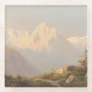 Sunset in the Mountains – Carl Lafite Glass Coaster
