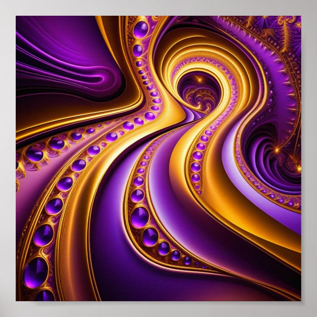 Sunset in the Purple Desert Poster (Front)