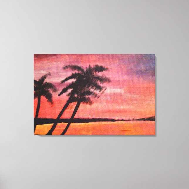 Sunset In The Tropics Canvas Print (Front)