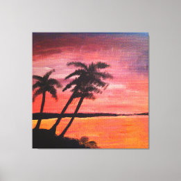 Sunset In The Tropics Canvas Print