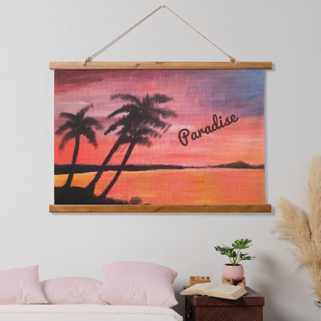 Sunset In The Tropics Hanging Tapestry (Bedroom)