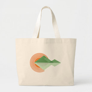 Sunset in the valley large tote bag